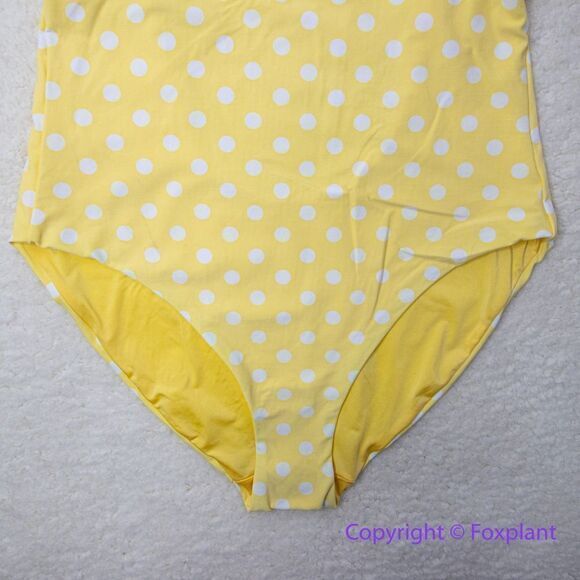 NEW Onia Polka Dot Sunshine Yellow Ginny One Piece Swimsuit, size L - Picture 6 of 16